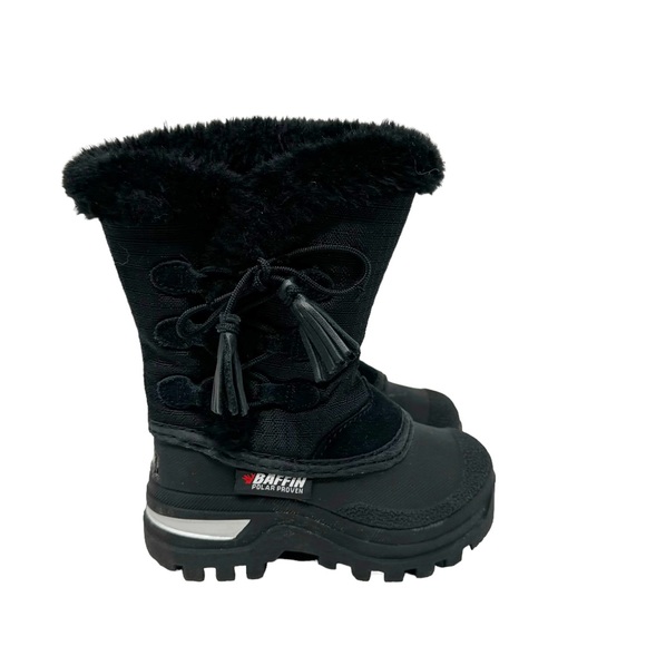 Baffin 40 Degrees Candy Snow Boots Black Girls Size 6 - Picture 2 of 7